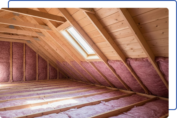 a clean, dry attic space with healthy structural beams