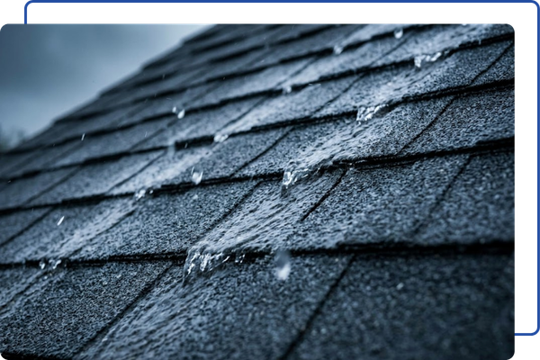 durable AZ asphalt roofing shingles efficiently shedding heavy rainfall during a monsoon storm